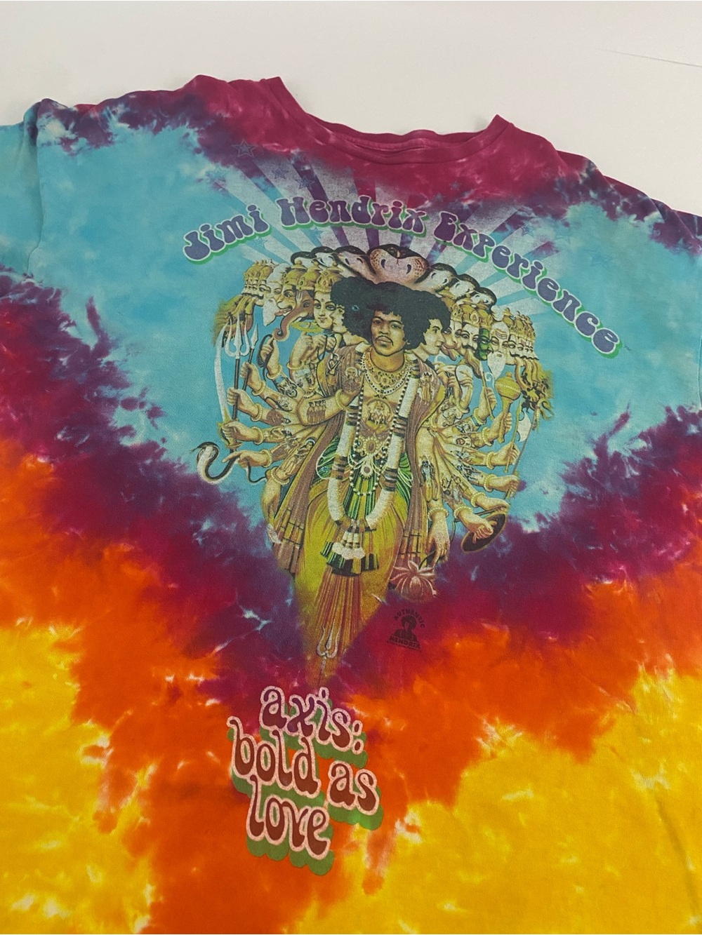 Vintage Liquid Blue Jimi Hendrix Axis Bold Tie-Dye T-Shirt size xxl - Picture 3 of 10